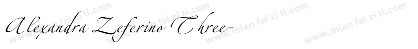 Alexandra Zeferino Three字体转换